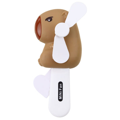 Ruční větrák Kapybara pro děti 14,5 cm – barevný mix