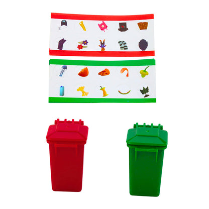 Popelářské auto se zvuky a světly – zelené, 1:16