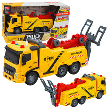 Odtahové auto s hákem a plošinou se světly a zvuky 1:16