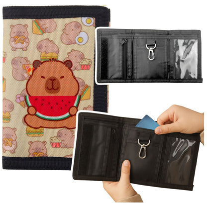 Dětská peněženka s karabinou Kapybara s melounem