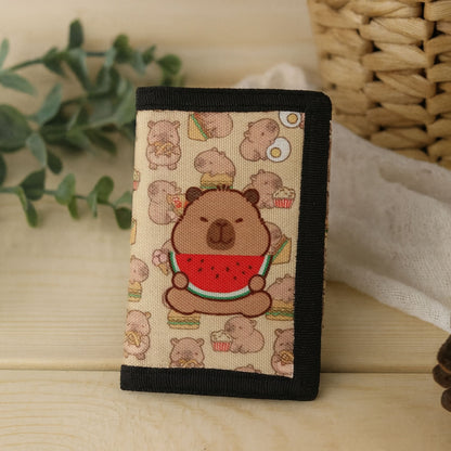 Dětská peněženka s karabinou Kapybara s melounem