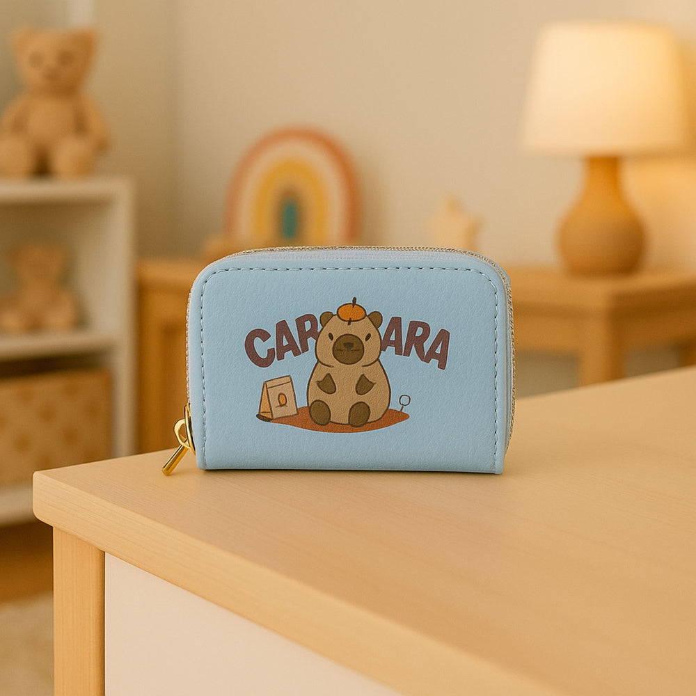 Peněženka s kapy­barou modrá – 2 přihrádky, 12,5 cm