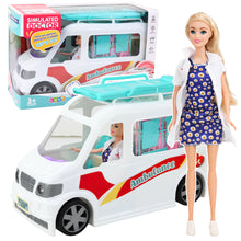 Mobilní nemocnice s ambulancí a panenkou lékaře – 2v1