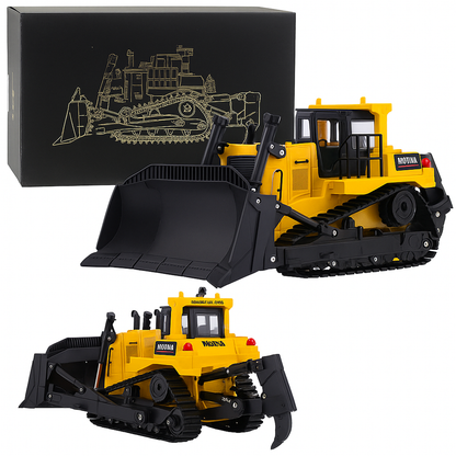 Buldozer s bagrem kovový model 1:50 – Huina