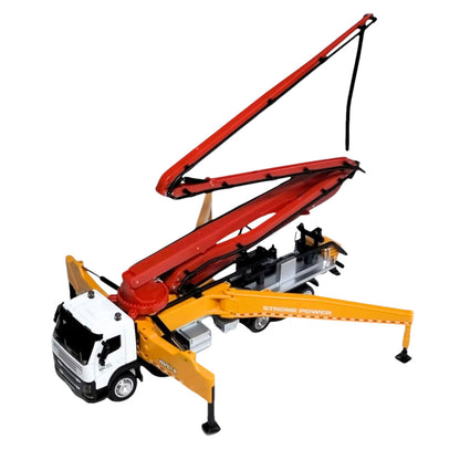 Huina Metal Concrete Mixer Construction Truck with Pump 1:18