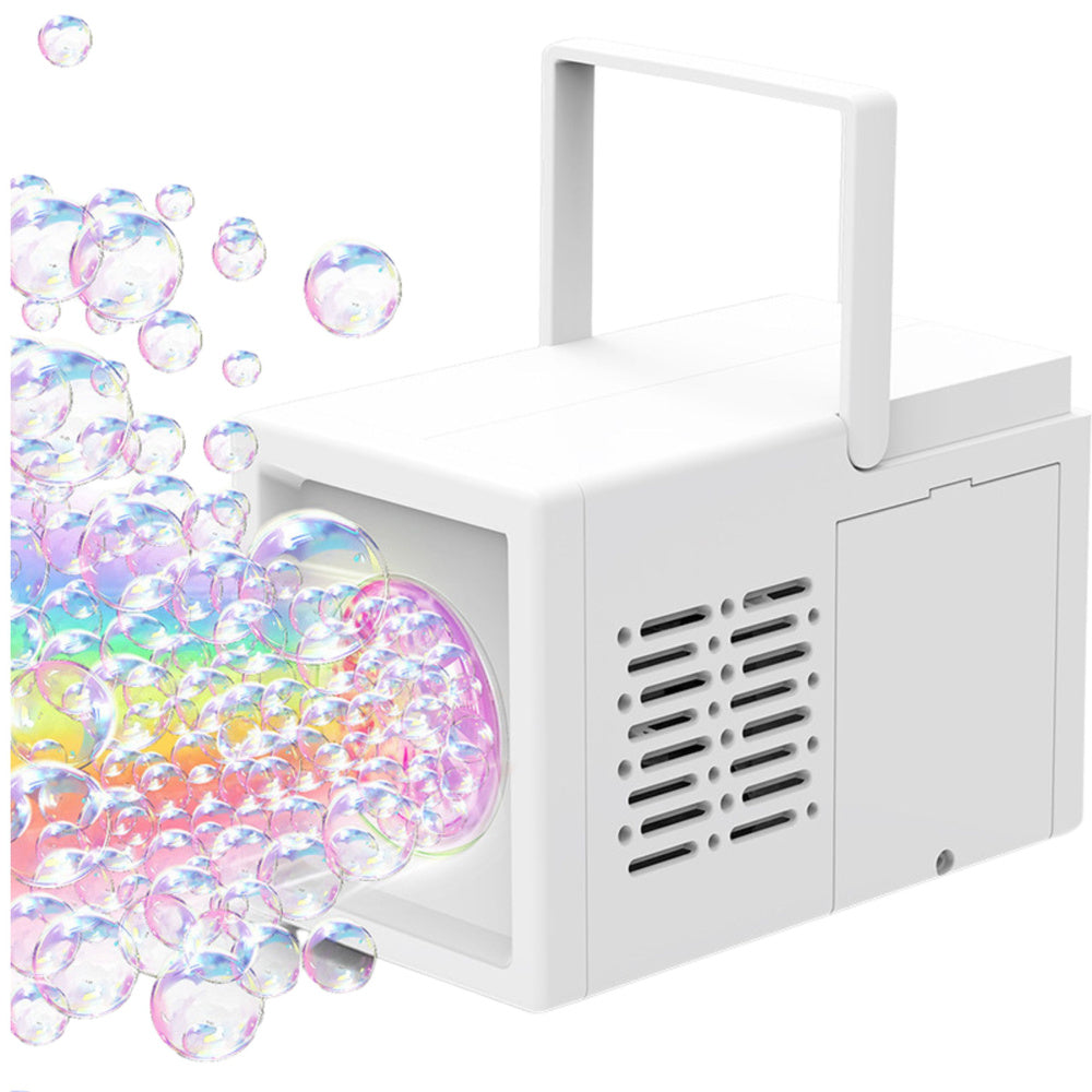 Přenosný automatický bublifuk bílý – 10 otvorů