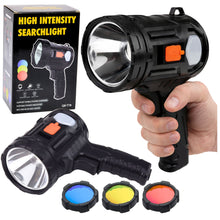 LED solární svítilna s 6 režimy a výměnnými filtry – 19 cm