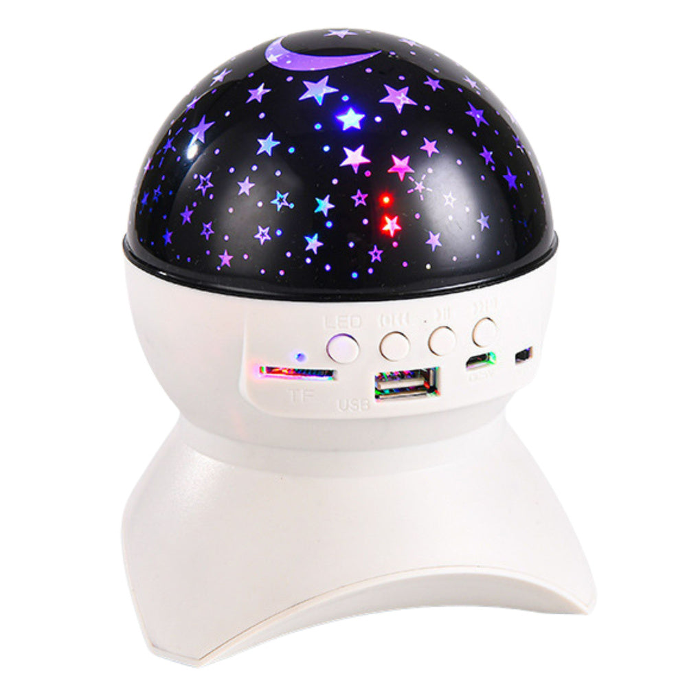 Projektor hvězdné oblohy 3v1 s Bluetooth reproduktorem – bílý