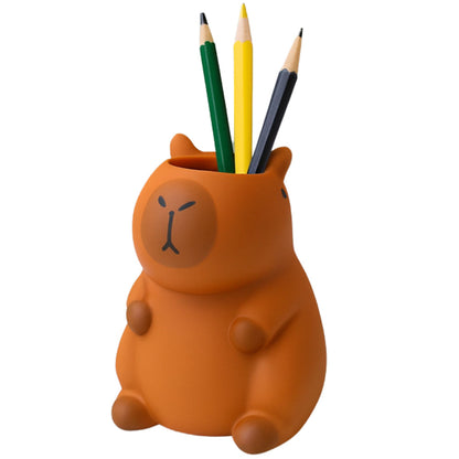 Stojánek na tužky Kapybara – hnědý organizér 10 cm