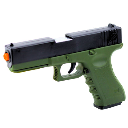 Pistole na pěnové náboje s nábojnicemi – zelená