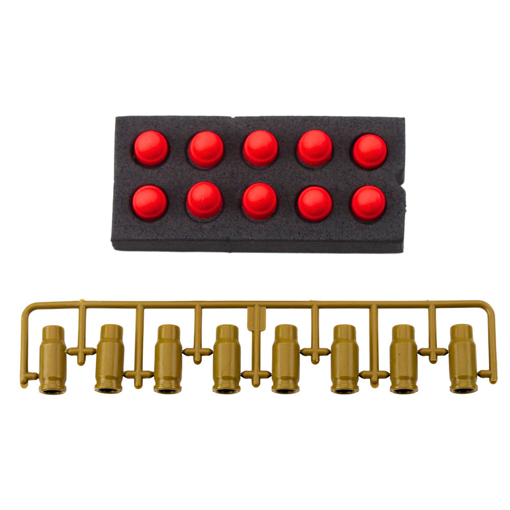 Pistole na pěnové náboje s nábojnicemi – bílá