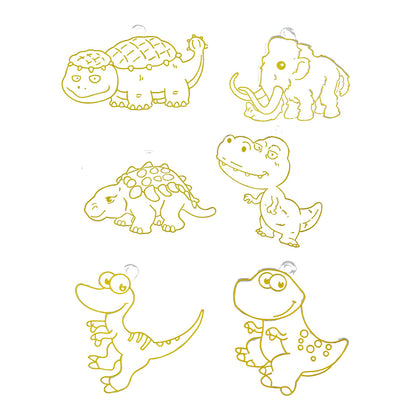 Kreativní sada vitráží s dinosaury – přívěsky s 6 gely