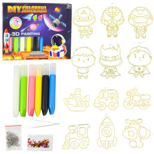 3D kreativní sada na malování vesmírných přívěsků – 6 barev