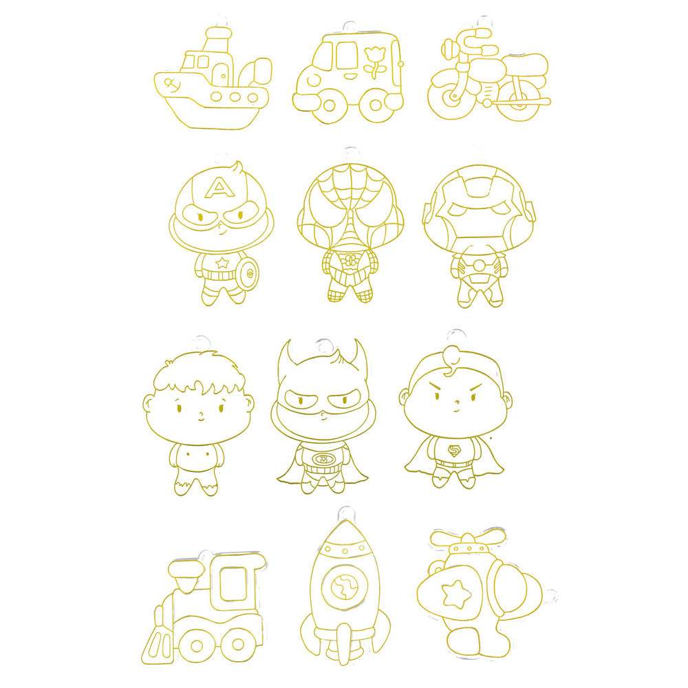 3D kreativní sada na malování vesmírných přívěsků – 6 barev