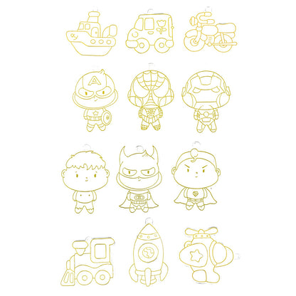 3D kreativní sada na malování vesmírných přívěsků – 6 barev