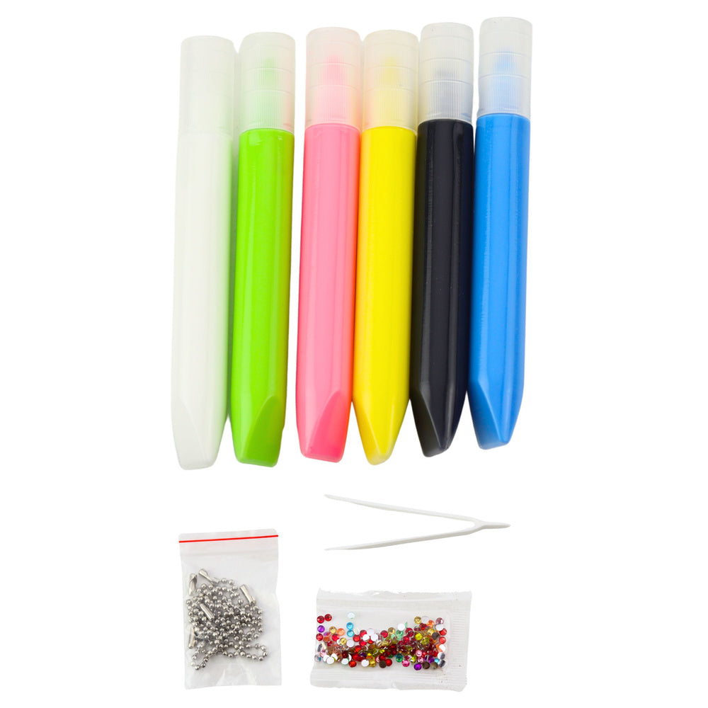 3D kreativní sada na malování vesmírných přívěsků – 6 barev