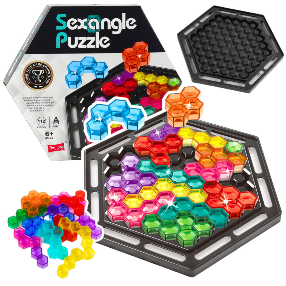 Logická hra Tetris Sexangle – 16 bloků, 112 úkolů