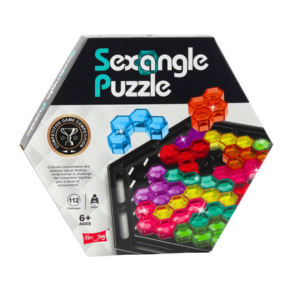 Logická hra Tetris Sexangle – 16 bloků, 112 úkolů