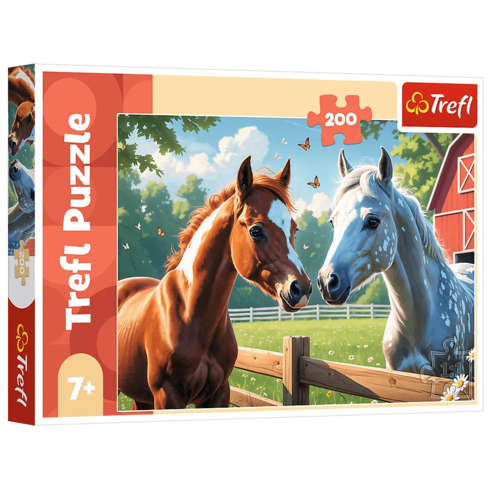 Puzzle 200 dílků – Koně na mýtině – Trefl