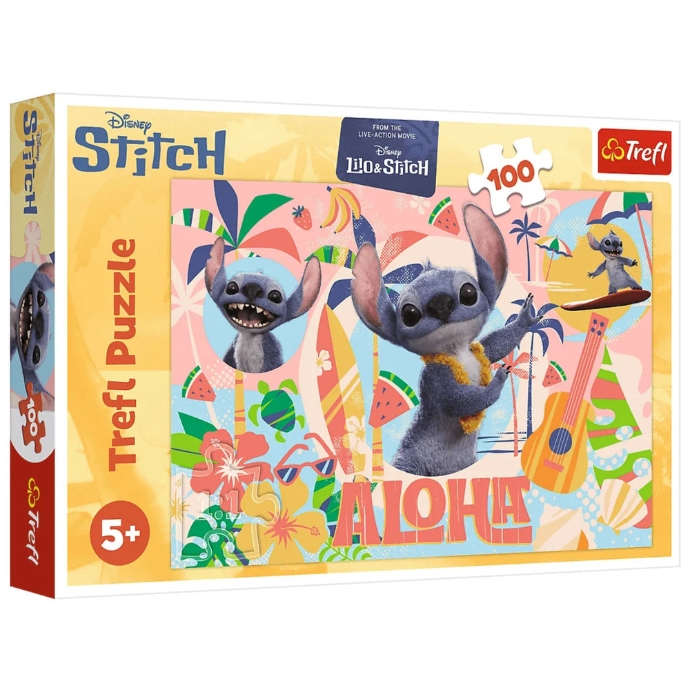 Puzzle 100 dílků Stitch a přátelé v akci – Disney Trefl