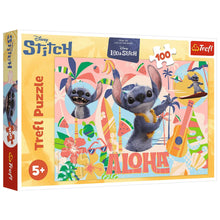 Puzzle 100 dílků Stitch a přátelé v akci – Disney Trefl