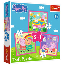 Puzzle 3v1 Prasátko Peppa a přátelé – Trefl
