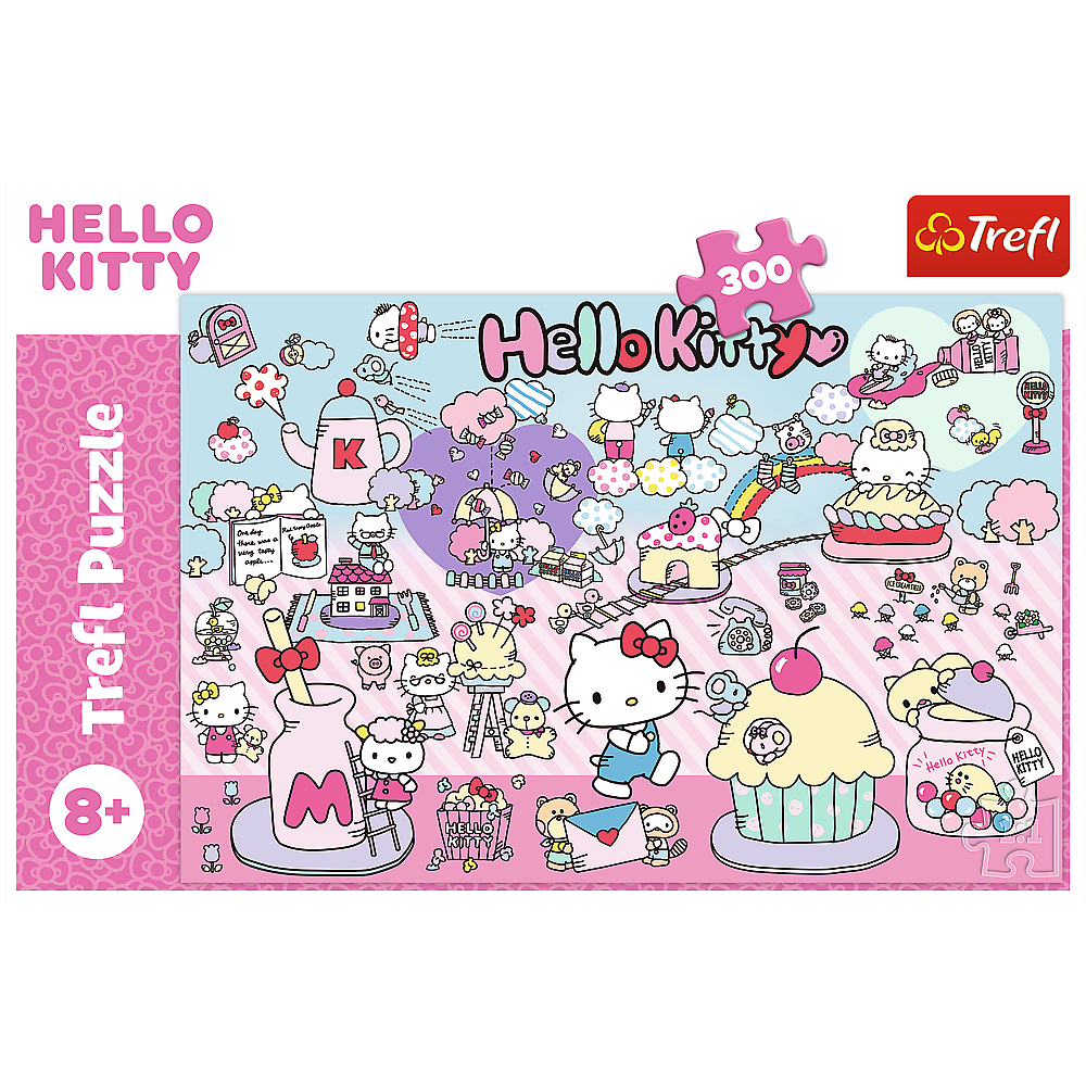 Puzzle 300 dílků – Objevte svět Hello Kitty – Trefl