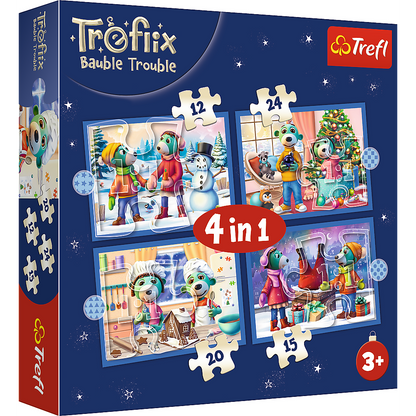 Puzzle 4v1 Sněží u Treflíků – Trefl 34657
