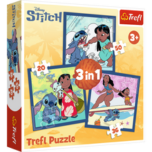 Puzzle 3v1 Čas se Stitchem pro děti od 3 let – Trefl