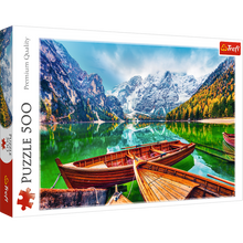 Puzzle s 500 dílky – Jezero Braies, Itálie – Trefl