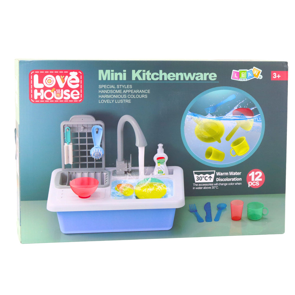 Dětský dřez s cirkulací vody a měnícím se příslušenstvím – 12 ks