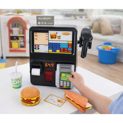 Pokladna s terminálem a skenerem – světlo a zvuky