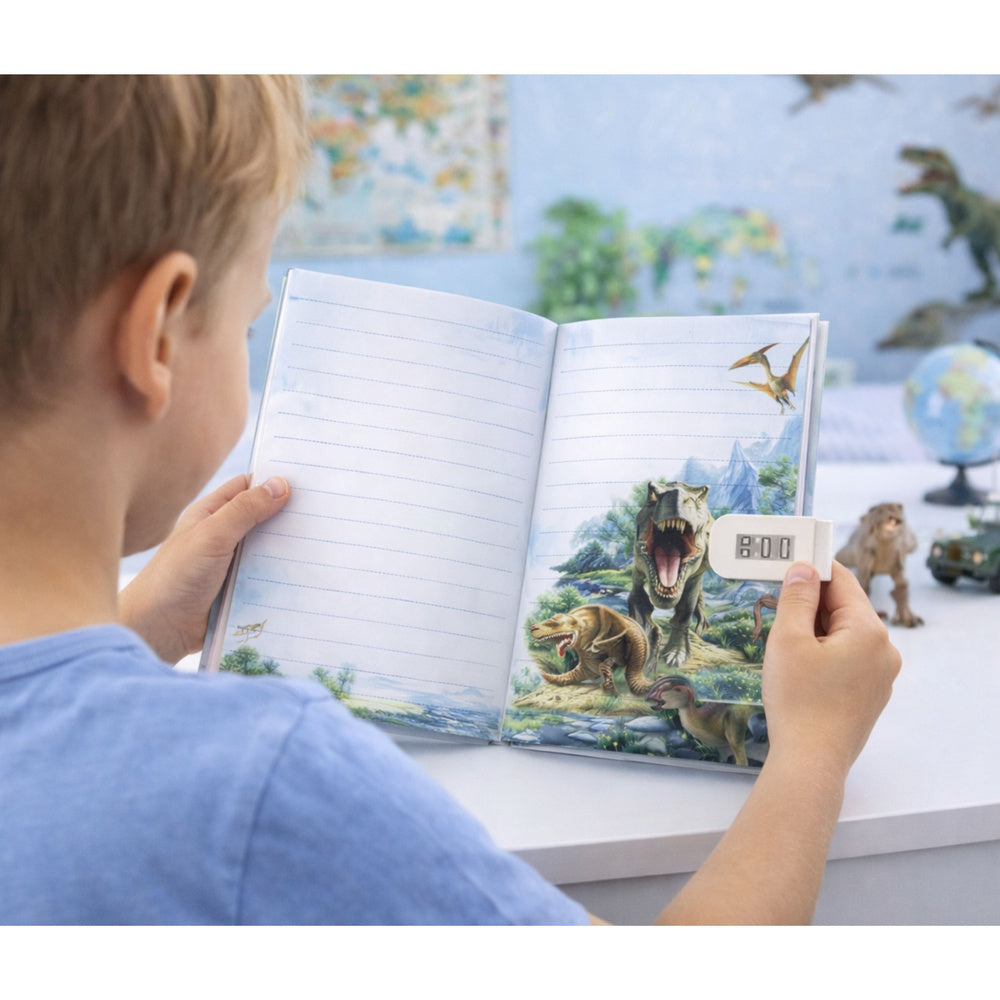 Deník s kódem a melodií Dinosauři – barevné stránky