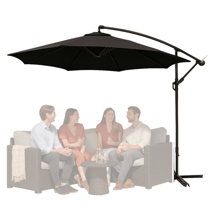 Boční zahradní slunečník s naklápěním 350 × 250 cm – antracit