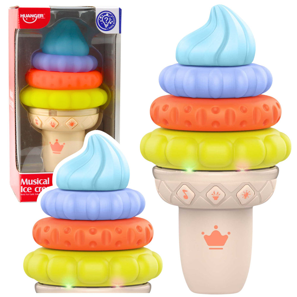 Interaktivní zmrzlinová věž se světlem a zvukem pro batolata