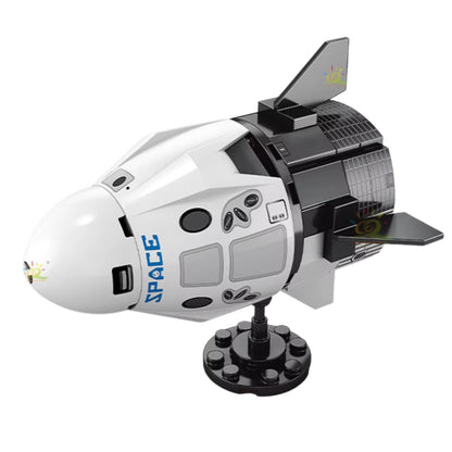 Stavebnice vesmírné lodi s 88 kostkami – bílo-černá