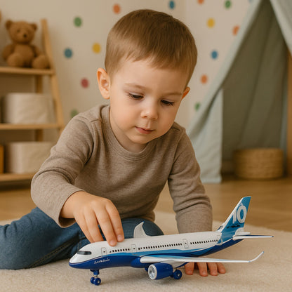 Kovové dopravní letadlo s pull-back motorem, světly a zvuky, 23 cm