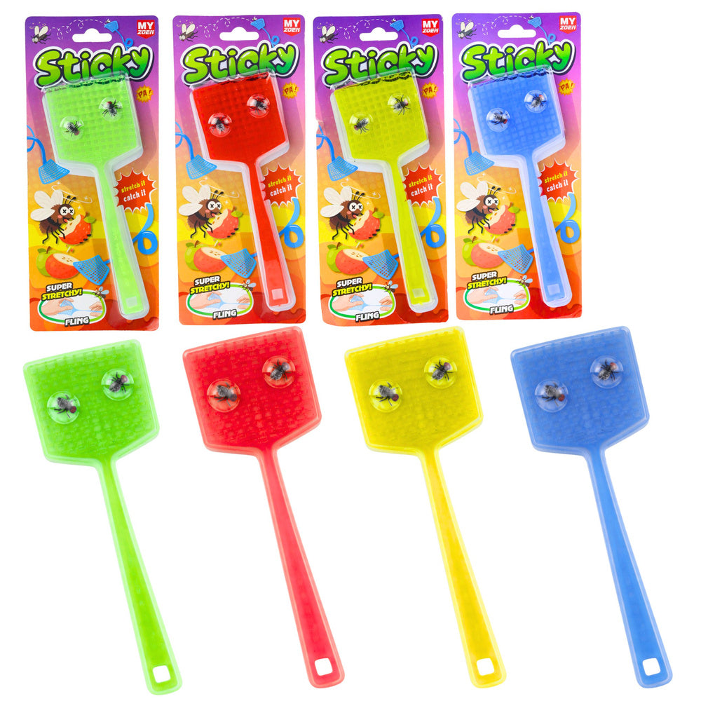 Gumová plácačka na mouchy s umělými mouchami pro děti