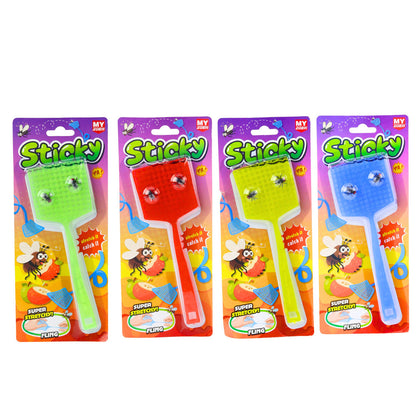 Gumová plácačka na mouchy s umělými mouchami pro děti