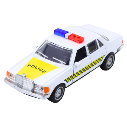 Kovové policejní auto s otevíracími dveřmi a zpětným natahováním 1:32