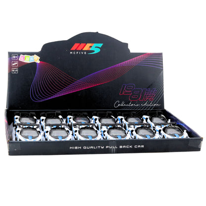 Sportovní auto s otevíracími dveřmi a zpětným natahováním – bílé 1:32