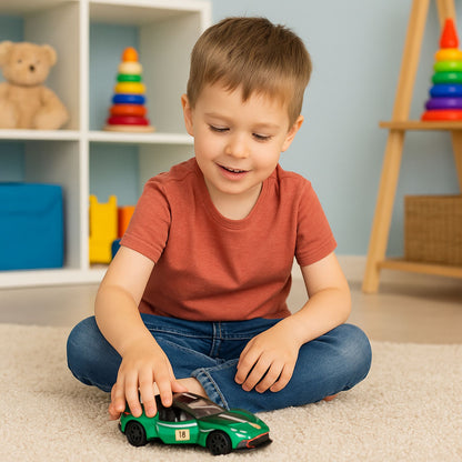 Sportovní závodní auto s otevíracími dveřmi – zelené 1:32