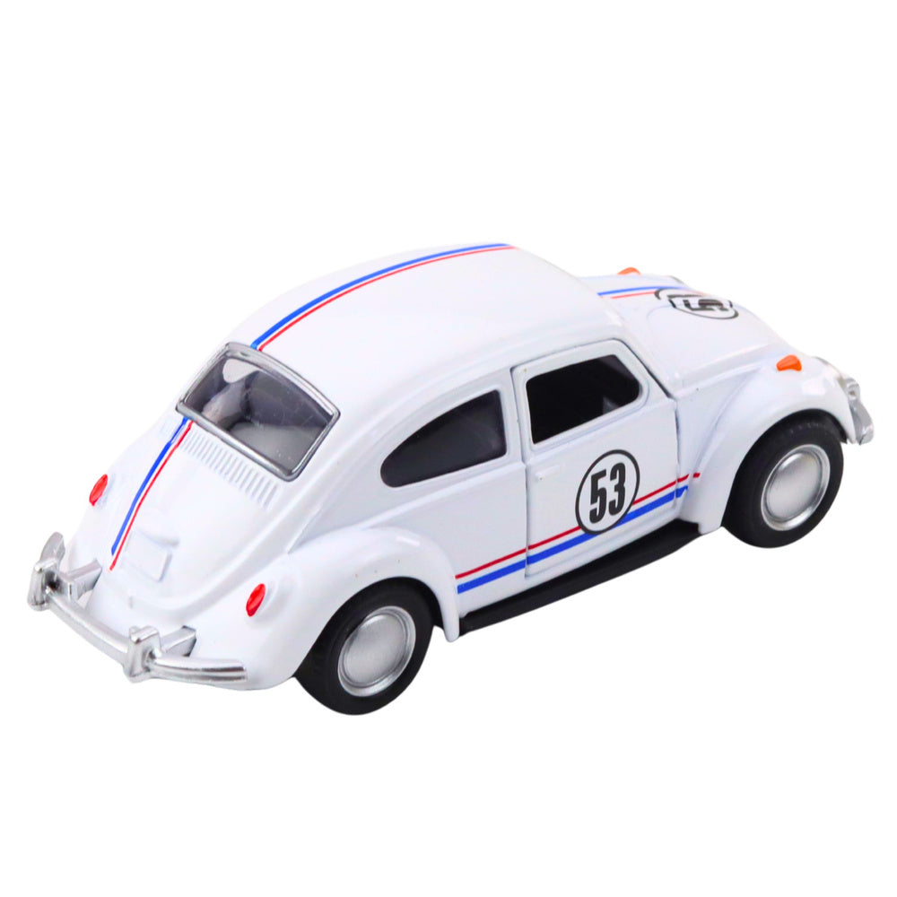 Kovové autíčko Brouk s otevíracími dveřmi 1:32 – bílé