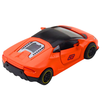 Sportovní auto s natahováním oranžové 1:43 – kovový model