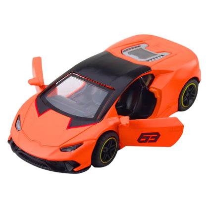 Sportovní auto s natahováním oranžové 1:43 – kovový model