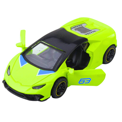 Sportovní auto s pull-back mechanismem 1:43 – neonově zelené