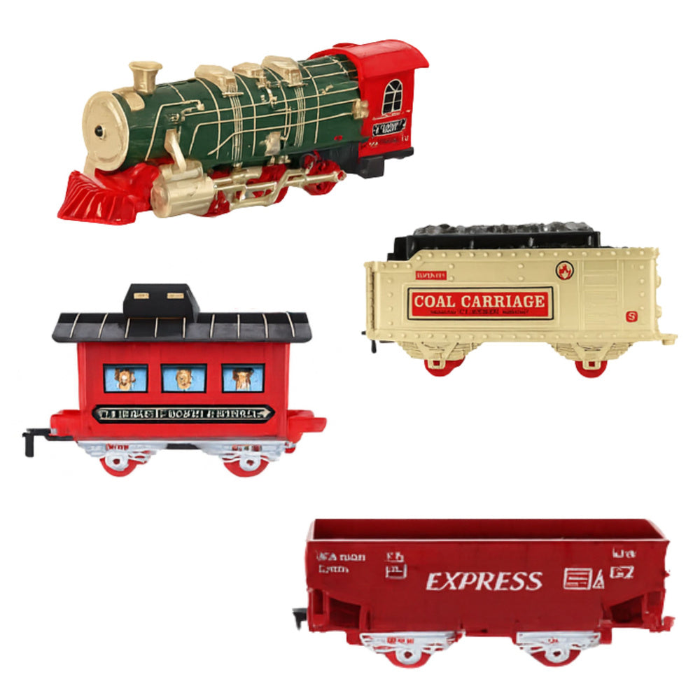 Elektrický vláček s kouřem, světly a zvuky – 24 dílů