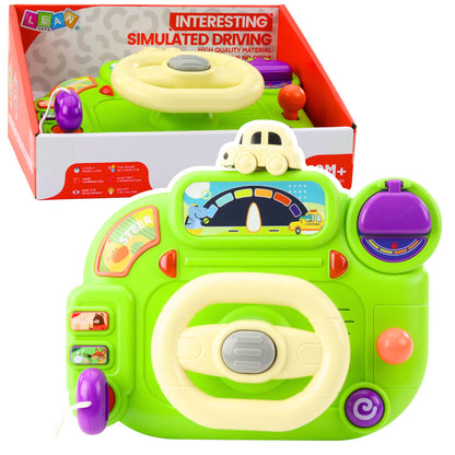 Interaktivní volant pro děti se světly a zvuky – zelený