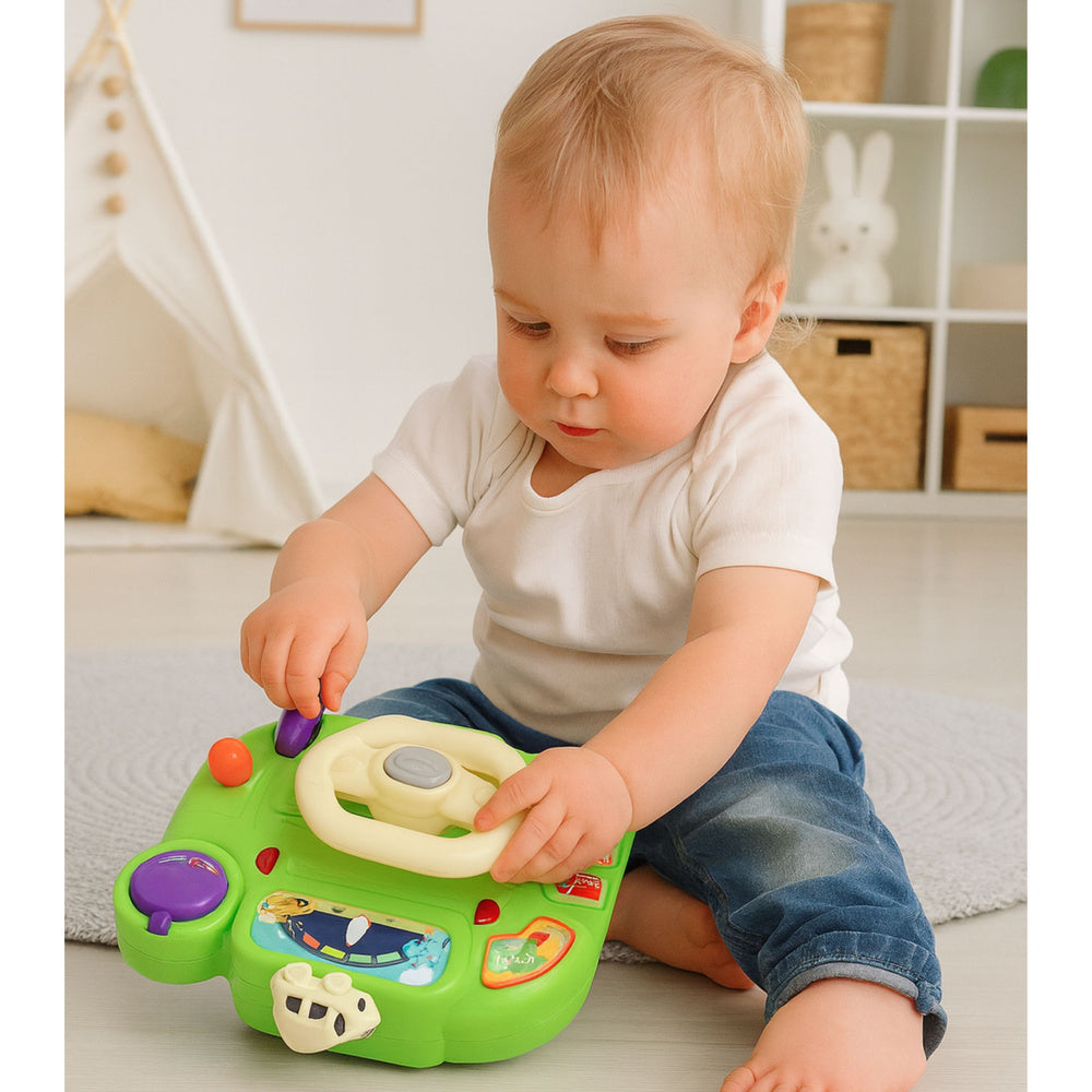 Interaktivní volant pro děti se světly a zvuky – zelený
