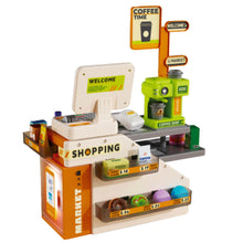 Pokladna s kavárnou a 70 doplňky se světly a zvuky